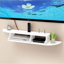 High quality Free punching shelf simple creative TV set-top box shelf router storage racks garden living room decoration Y200429