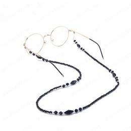 Black Beads Eyeglass Eyewear Spectacles Lanyard Cord Chain Holder Fashion Gift for Girl Sunglasses Strap Neck Chains