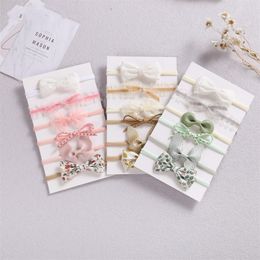 6pcs/set Baby Headband Newborn Lace Bow Headbands Infant Elastic Bands For Children Headwear Girl Hair Accessories 20220221 H1