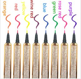 New Waterproof Self Adhesive Eyeliner for False Eyelashes No Need Glue to Wear Lashes Self-Adhesive Eyelash Eyeliners with Colourful liquid