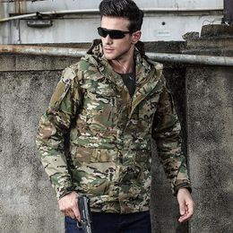 Giacche da uomo Army Field Tactical Jacket Uomo Giacca a vento impermeabile Rip-stop SWAT Camouflage Militare multi-tasche Cappotto invernale S-2XL