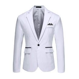 Men's Suits Blazer Masculino Fashion Formal Business Men Suit Coat Wedding Dress Mens Solid Colour Jackets Tops Clothing & Blazers