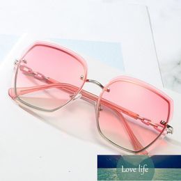 Sunglasses Women Cat Eye Rimless UV400 Brand Designer High Quality Gradient Sun Glasses Female Oculos