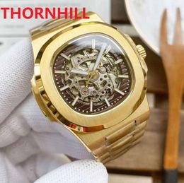 Mens Square Dial Hollow Designer Watches 41mm Automatic Mechanical Watch 904L Stainless Steel Sapphire WristWatches Super luminous montre de luxe