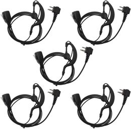 2-Pin G Shape Earpiece Headset for Motorola Radio cls1110 cls1410 cls1413 cls1450 cls1450c etc5 Pack