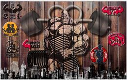 Custom photo wallpaper 3d gym murals wallpaper Retro nostalgic gym exercise sports murals background wall papers home decoration