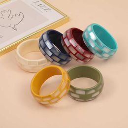 Fashion Indian Hand Bangles for Women Acrylic Resin Ladies Wide Bracelets and Bangles with Designer Charms High Quality Jewelry Q0719