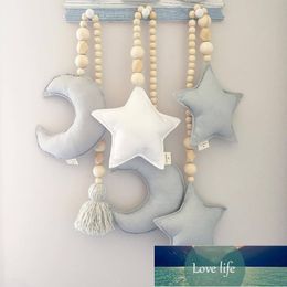 Wooden Beads Moon Star Heart Ornaments Dream Catcher Kids Room Decoration Wall Hanging Girls Baby Tents Decorative Factory price expert design Quality Latest Style