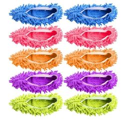 Women Dust Duster Mop Slippers Shoes Cover Soft Multi-Function Washable Microfiber Foot Socks Floor Cleaning Tools Chenille Shoe Covers