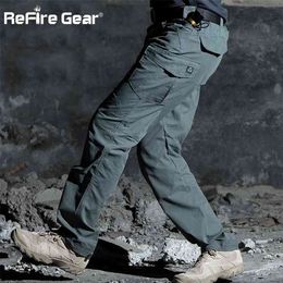 ReFire Gear M3 Waterproof Tactical Military Pants Men SWAT Special Army Combat Cargo Multi Pocket Rip-stop Cotton Trousers 210715