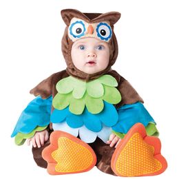 Mascot doll costume 0-3Years Baby Cartoon Animals Owl Rompers Kids Birthday Anniversary Party Role Play Dress Up Outfit Halloween Costume