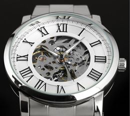 New arrival WINNER fashion Man watches Mens Automatic Watch Mechanical watch for man Metal band WN58