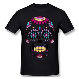 Men's T-Shirts Fashion Skull Purple Shirt Design Mexican Sugar Funny TShirt Cotton Camiseta Men T-Shirt Tees Streetwear Harajuku