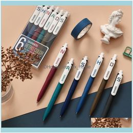 Pens Writing Supplies Office School Business & Industrial6 Pcs / Set Gel Press Water Pen Chinese Style Colour Quick-Drying Hand Aount Japanes