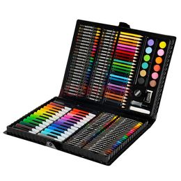 KIDDYCOLOR 163Pcs Watercolour Painting Set Painting Brush Pencils Crayon Set Children's Drawing Art Graffiti Pen