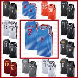 7 Kevin 11 Kyrie Durant James Irving 13 Harden Basketball Jerseys NCAA BrooklynS Men ed Jersey S13