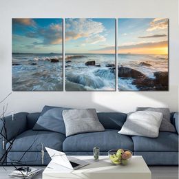 Sea Beach Poster Landscape Canvas Prints Home Decoration Wall Art Pictures For Living Room Modern Painting Indoor Decorations