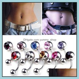 no piercing nose ring Canada - & Studs Body Jewelrybody Jewelry Piercings Stainless Steel Rhinestone Belly Tongue Lip Piercing Nose Rings Mix Lots 30Pcs Bag T1I310 Drop De
