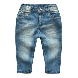 Spring Autumn Baby Boys Girls Jeans Children Long Legging Cowboy Pants Trend Cotton Denim Trouser Fashion Kids Clothes 210317
