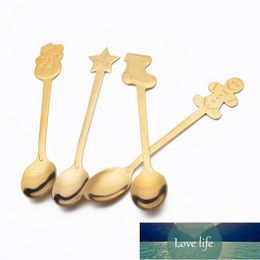 Stainless Steel Coffee Spoon Christmas Snowman Ice Cream small Spoon Dessert Stir Spoon Gift Colourful Tableware Kitchen Accessor Factory price expert design