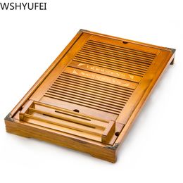 Hot Sale Solid Wood Tea Tray Tea set Tea Set Accessories Water Storage Tray Chinese Room Ceremony Tools WSHYUFEI