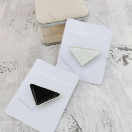 Simple Triangle Pins Letter Brooches Street Trendy Pin 2 Color Chic Portable Brooch Clothing Accessories For Unisex