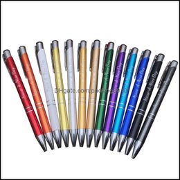 Writing & Industrial10 Pcs/Lot 13 Colours Business Ballpoint Pens Stationery Ballpen Novelty Gift Office Material School Supplies Custom Logo