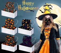 Halloween Disposable 3 layers Adult Kids fashion mask luxury Christmas Designer Face Masks Non-Woven Anti-Dust top quality retail package 10pcs/pack ship in 12hours