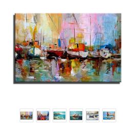 Hand painted Canvas Painting Wall Art Abstract Landscape Oil Painting Home Decoeation Artist Painted Living Room Wall No Frame 210310