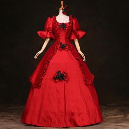 Casual Dresses Victorian Gothic Fairy Princess Brocade Ball Gown Period Dress Reenactment Theater Clothing