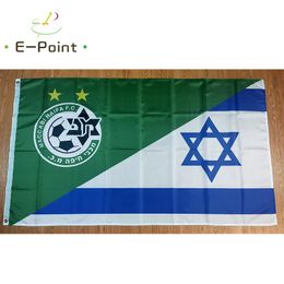 Half Israel Maccabi Haifa FC Flag 3*5ft (90cm*150cm) Polyester flags Banner decoration flying home & garden Festive gifts