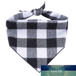 Pet Bandanas Washable Adjustable Pet Bibs Scarf Double-Cotton Plaid Printing Dog Scarf Pet Accessories For Small And Medium Dogs