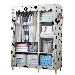 Heavy Duty Portable Armoire Closet Storage Organizer Wardrobe Furniture Cabinet