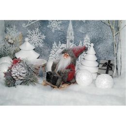 Party Decoration Christmas Backdrop Pine Cone Snowflake Santa Pography Background Year Xmas Decor Po Booth Studio Props