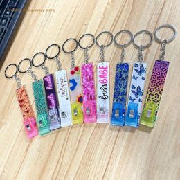 Keychains Creative Purse Clip Card Puller Key Chain Pretty Nails Tool Debit Grabber318I