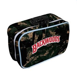 20 Colour Backwoods Carbon Lined Outdoor Storage Cosmetic Bags Smoking Odour Smell Proof Bag with Combination Lock Cigarette for Cigar Herb