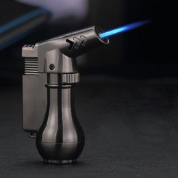 Mini Spray Gun Compact Butane Jet Lighter Torch Turbo Lighter 1300 C Flated Windproof Metal Jet Lighter NO GAS FEDEX Free Ship