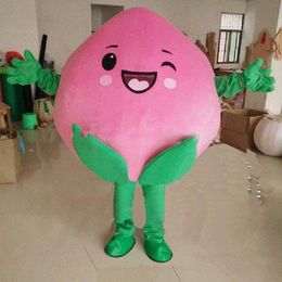 Halloween Peach Mascot Costume Top Quality Cartoon Fruit Anime theme character Adult Size Christmas Carnival Birthday Party Fancy Dress