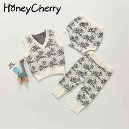 Autumn subsection baby knitting pants for boy and girl children's clothing vest shorts girls outfits 210702