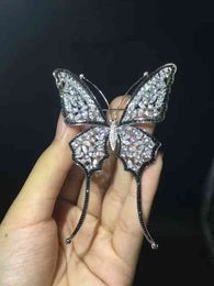Insecy Butterfly 925 sterling silver with cubic zircon brooch pins fashion women Jewellery