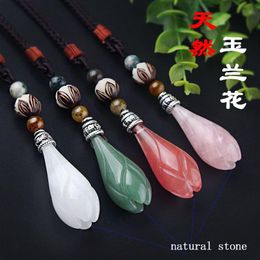 Pendant Necklaces Ethnic Vintage Magnolia Maple Dragon J Ade Mala Beads Chain Accessories Brave Troops Pixiu Initial Good Luck Necklace