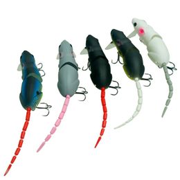 15.5cm 15.5G Artificial Fishing Lure Plastic Mouse Swimbait Rat Pike Bass With Hook Tackle Minnow Floatingbaits