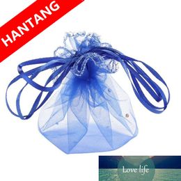 Hot 20pcs Round Cord Organza Bags 26 cm 35 cm Jewellery Pouches Wedding Christmas Party Gift display Storage 5Z