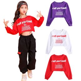 Hip Hop Style Tops Crop Teens for Girls Street Clothes Cool Girl Cotton T-shirt Fashion Teenage Girls Clothing For 4-16 Year Old 210306