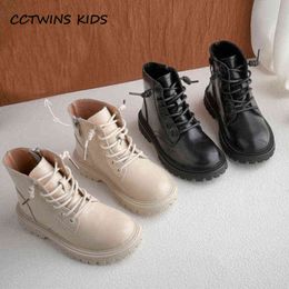 Kids Shoes Autumn For Girls Fashion Genuine Leather Ankle Short Chelsea Boots Children Brand Soft Thick Sole Platform Black 211108