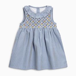 Little maven new summer baby girls clothes brand dress kids cotton animal applique sleeveless flower sundress 210303