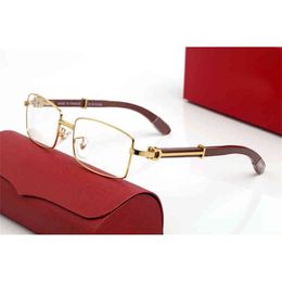 Vintage Natural Wood Square Clear Glasses Men Women Full Rimless Eyeglasses Frame for Men Reading Optical Oculos Glasses French