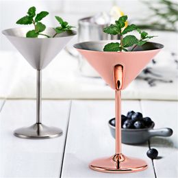 Martini Goblet Wine Glasses 220ml/7.5oz 150ml/5oz 18/8 Stainless Steel Champagne Cup Margrit Cocktail Glass Stemmed Unbreakable 1-Wall