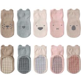 5 Pairs/lot 0-5Y autumn and winter children's socks born soft cotton non-slip floor boys girls baby Socks 211028