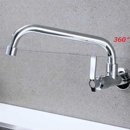 KKTNSG faucet wall mounted kitchen faucet single kitchen wall taps sink faucet kitchen copper wall sink tap G1/2 211108